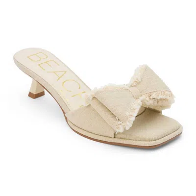Beach By Matisse Women's Penelope Heeled Sandal In Natural Linen In White