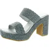 Beach Gem Womens Woven Man Made Block Heel In Multi