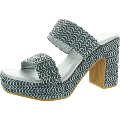 Beach Gem Womens Woven Man Made Block Heel In Multi