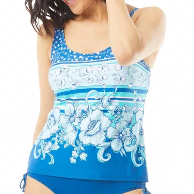 Beach House Julie Tankini Swim Top In Blue Bliss