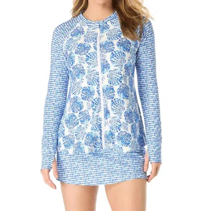 Beach House Mary Rashguard In Shoreline Shells In Multi