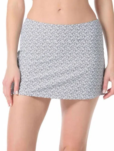 Beach House Samoan Floral Emmal Swim Skort In Blue