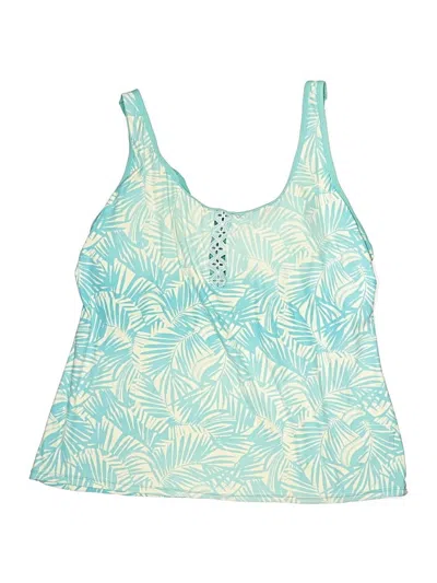 Pre-owned Beach House Swimsuit Top Blue Swimwear