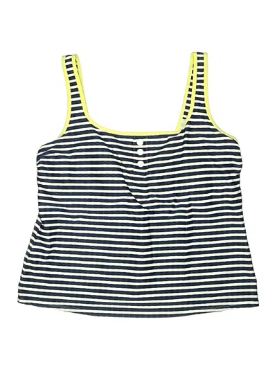 Pre-owned Beach House Swimsuit Top Blue Swimwear