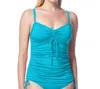 Beach House Taylor Ruched Sweetheart Tankini Top In Pool In Blue