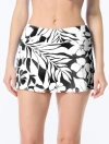 Beach House Textured Tropical Emma Swim Skort In White