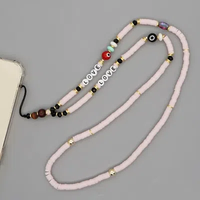 Beach Jewelry Beaded Love Eye Mobile Phone Charm Long Strap