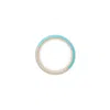 Beach Jewelry Enamel Cz Band Ring Turquoise