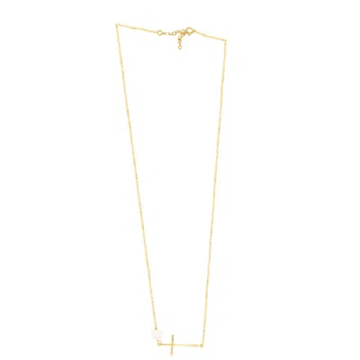 Beach Jewelry Sideways Cross Necklace