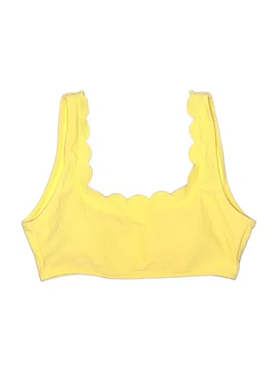 Pre-owned Beach Joy Swimsuit Top Yellow Swimwear