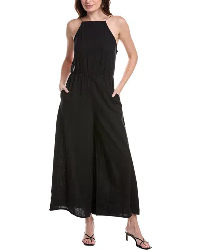 Beach Life Open Back Jumpsuit In Black