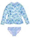 Beach Lingo 2pc Rashguard In Multi