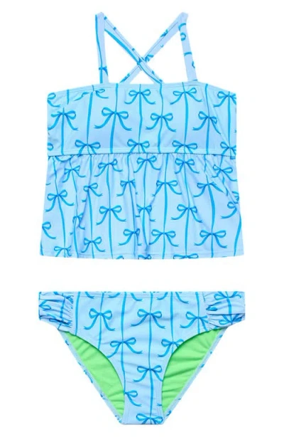 Beach Lingo Kids' Print Two-piece Swimsuit In Blue