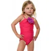 Beach Lingo Kids' Rose One-piece Swimsuit In Pink