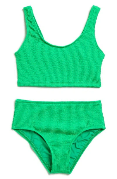 Beach Lingo Kids' Scrunch Two-piece Swimsuit In Green