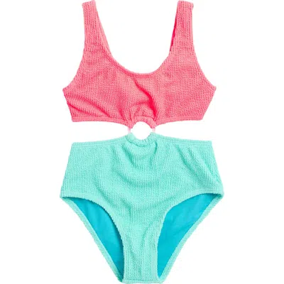 Beach Lingo Kids' Scrunchie Ring Front One-piece Swimsuit