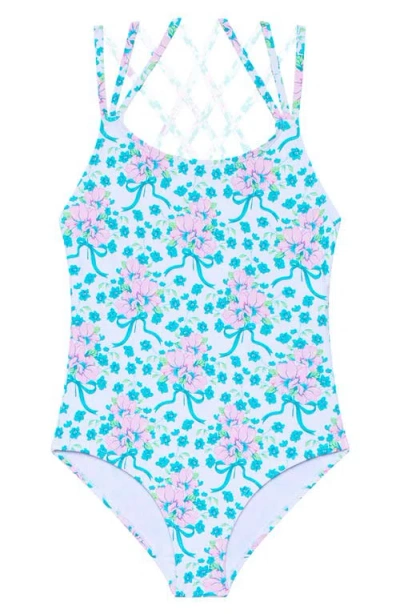 Beach Lingo Kids' Strappy One-piece Swimsuit In Multi