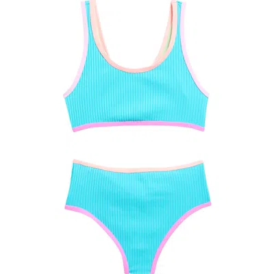 Beach Lingo Kids' Two-piece Bralette Swimsuit In Blue