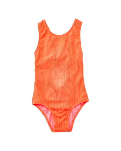 Beach Lingo Kids' Open Back One-piece In Orange