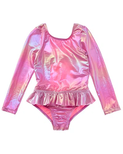 Beach Lingo Rash Suit In Pink