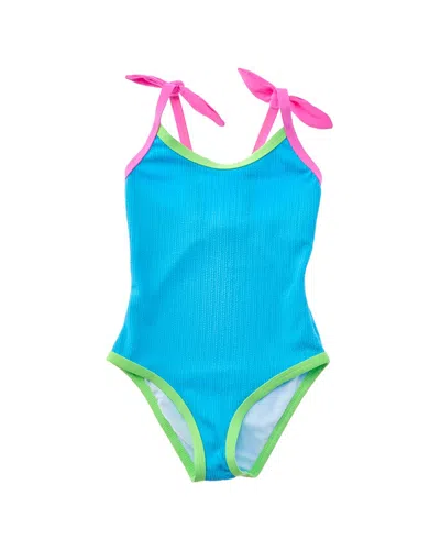 Beach Lingo Rem Cup Colorblock Binding One-piece In Blue
