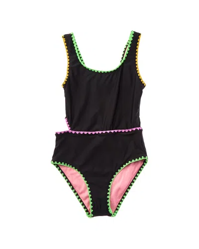 Beach Lingo Kids' Rem Cup Cutout One-piece In Black