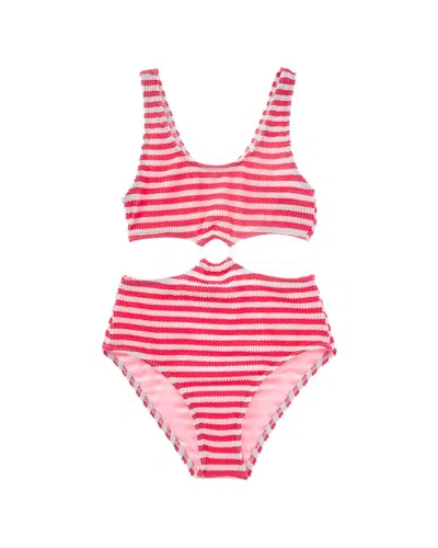 Beach Lingo Kids' Ring Monokini In Pink