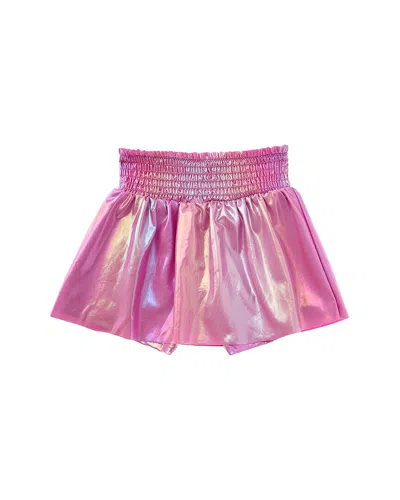 Beach Lingo Smocked Waist Skirt In Pink