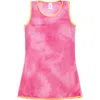 Beach Lingo Tie Dye Knit Lace Cover-up Dress In Pink