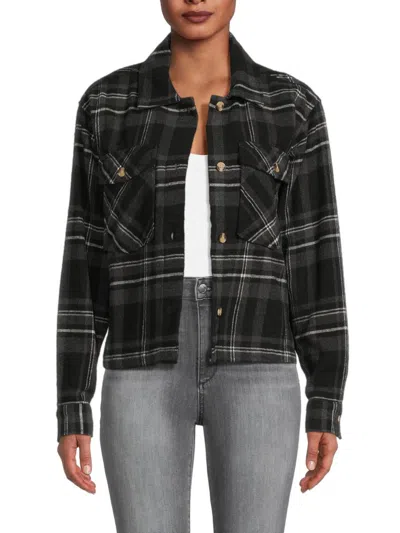 Beach Lunch Lounge Ella Plaid Jacket In Stainless
