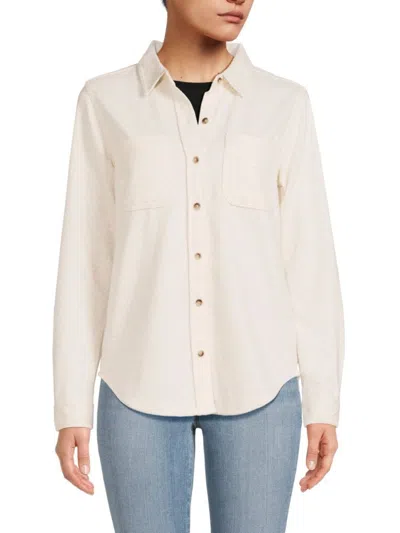Beach Lunch Lounge Women's Sally Button Front Shirt In Oatmeal Heather