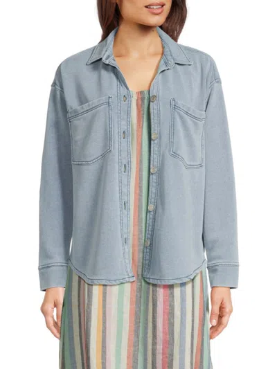 Beach Lunch Lounge Women's Tabitha Long Sleeve Shirt In Blue