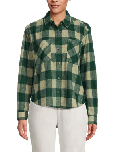 Beach Lunch Lounge Women's Tobey Plaid Shirt In Pine Oat