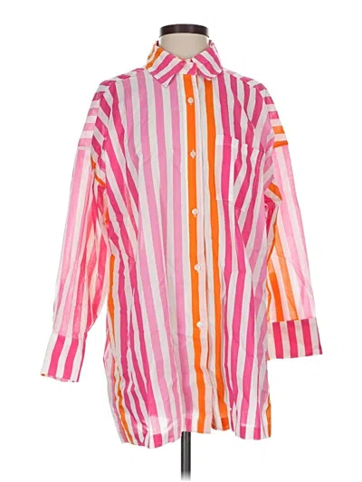 Pre-owned Beach Riot 3/4 Sleeve Blouse In Pink