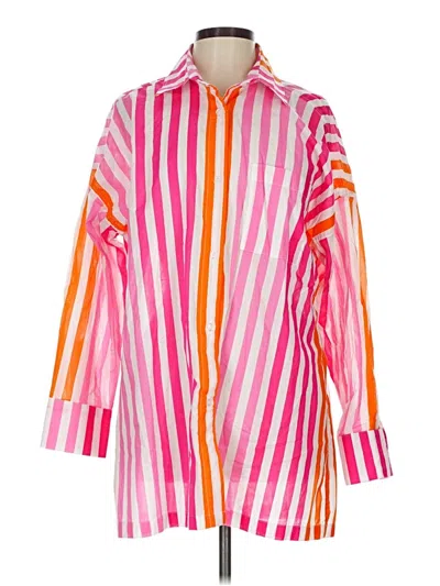 Pre-owned Beach Riot 3/4 Sleeve Blouse In Pink