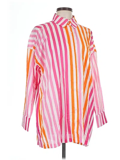Pre-owned Beach Riot 3/4 Sleeve Blouse In Pink