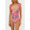Beach Riot Akira One-piece Swimsuit In Passion Floral