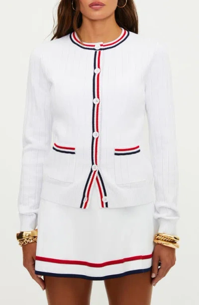 Beach Riot Ally Rib Cardigan In White