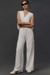 Beach Riot Amara Linen Blend Cargo Pants In White