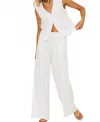 Beach Riot Amara Wide Leg Pant In White In White