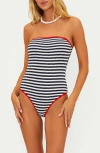 Beach Riot Amber Striped One-piece Swimsuit