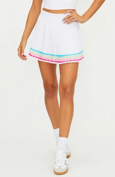 Beach Riot Analie Pleated Miniskirt In White