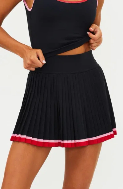 Beach Riot Analie Pleated Skort In Black