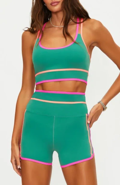 Beach Riot Anari Colorblocked Sports Bra In Green