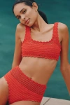 Beach Riot Andy Bikini Top In Red