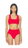Beach Riot Andy Bikini Top In Red