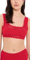 Beach Riot Andy Bikini Top Ruby In Red