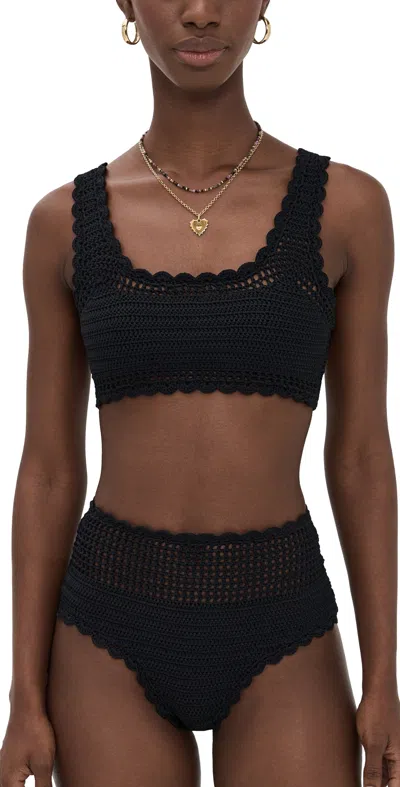 Beach Riot Andy Swim Top Black