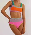 Beach Riot Andy Top In Technicolor Rays In Multi