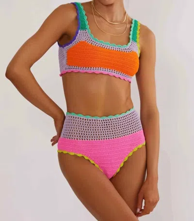 Beach Riot Andy Top In Technicolor Rays In Multi
